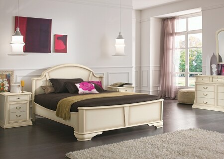 Double bed Via Veneto Avorio, Favero