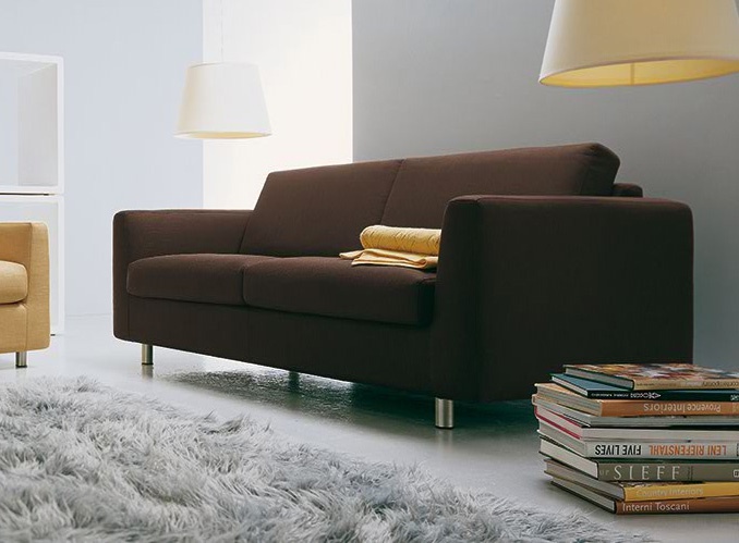 Sofa upholstered in leather or fabric Cambio, Bosan