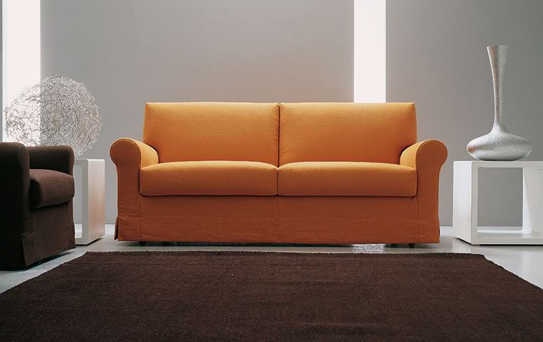 Sofa upholstered in leather or fabric Libero, Bosan