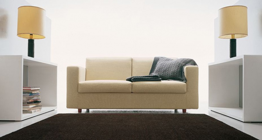 Sofa upholstered in leather or fabric Memo Bosan