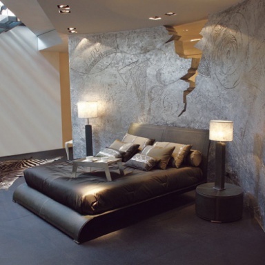 bed with high back Tokyo 