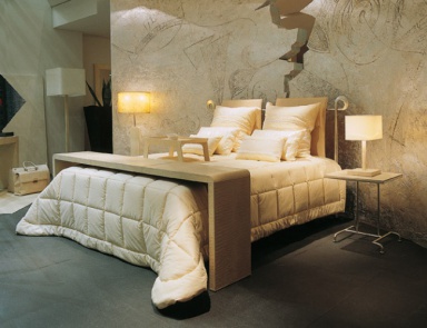 Bed with high upholstered backrest Tommaso - Rugiano