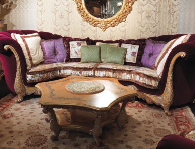 The semicircular sofa wooden frame, Ezio Bellotti