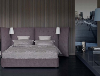 Bed with headboard, Flou