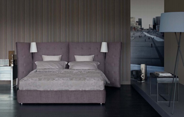 Bed with headboard, Flou