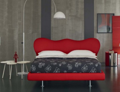 Bed with headboard, Flou