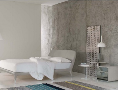 Bed with headboard, Flou