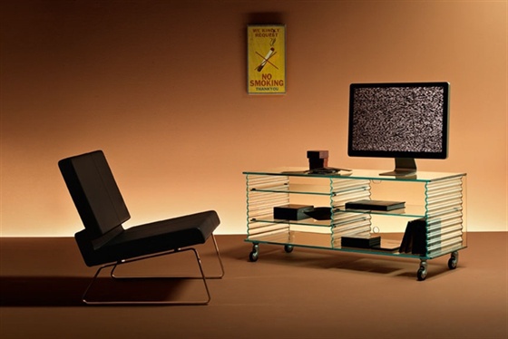 Bedside table for TV Onda Radio, Fiam