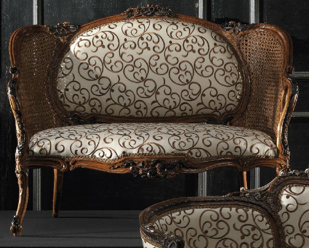 Two seater sofa with high back, Vittorio Grifoni