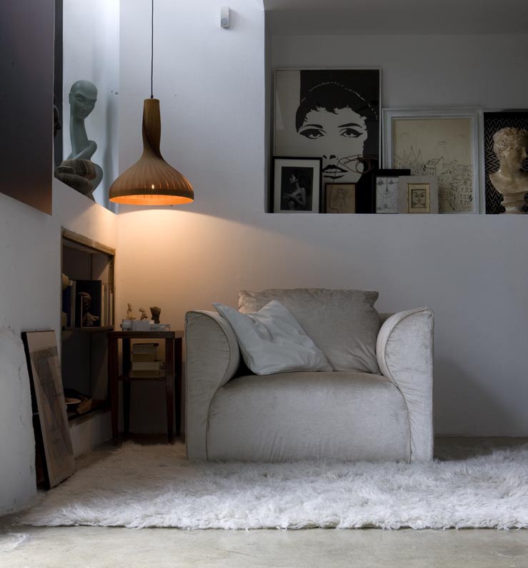 Armchair in fabric, L'officina