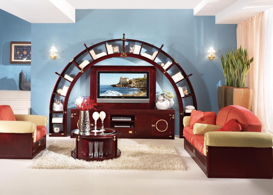 Rack for CD's and TV panel Vecchia Maria Caroti