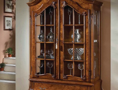Showcase with a frame made of natural wood, Scappini & C