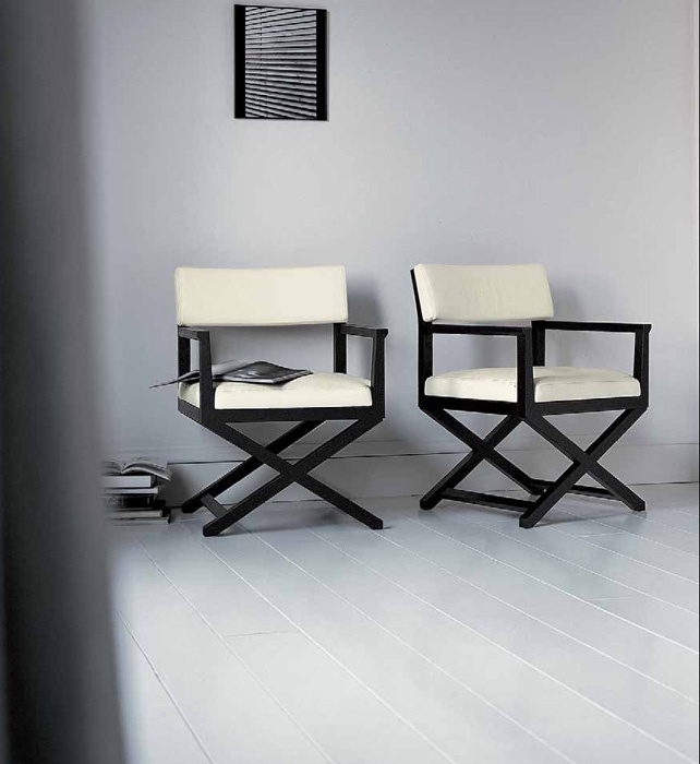 Chair leather upholstered Woody, Casamilano