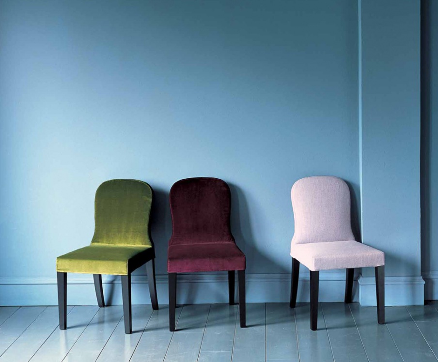 Chair upholstered in leather or fabric Lauren, Casamilano