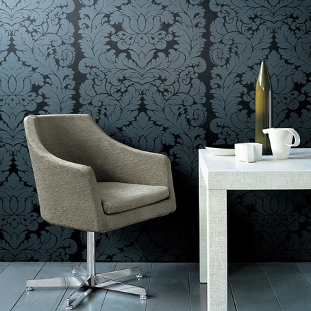 Chair swivel upholstered in leather or fabric Greta, Casamilano