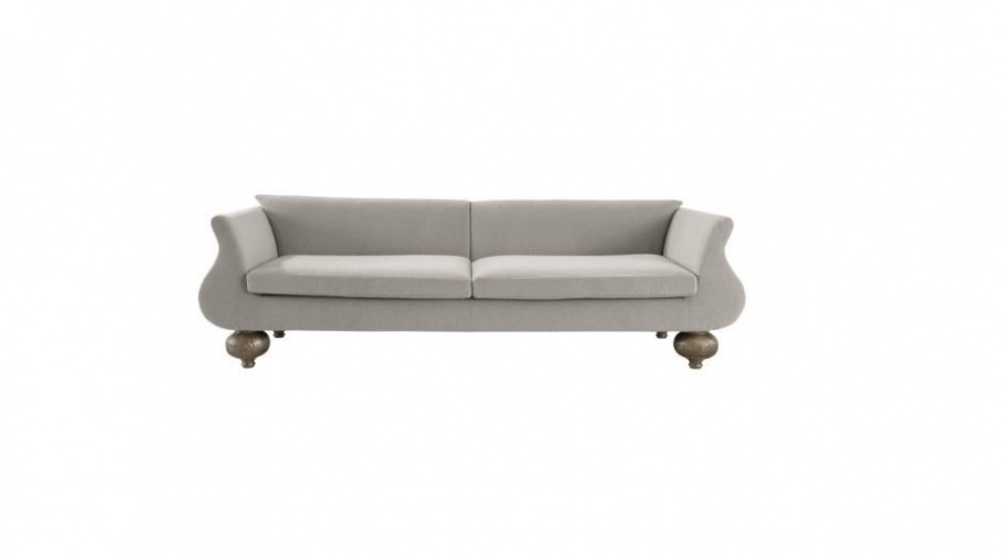 Sofa upholstered in leather or fabric Charme, Ego