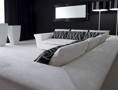 Sofa sectional upholstered leather or fabric Casanova, Ego