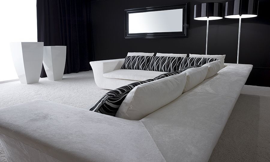 Sofa sectional upholstered leather or fabric Casanova, Ego