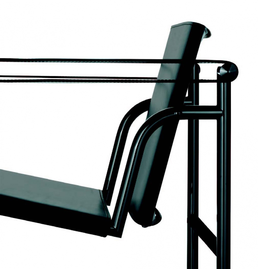 The LC1 armchair on chrome frame, Cassina