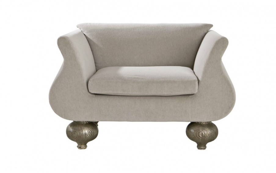 Armchair upholstered in fabric or leather Charme, Ego