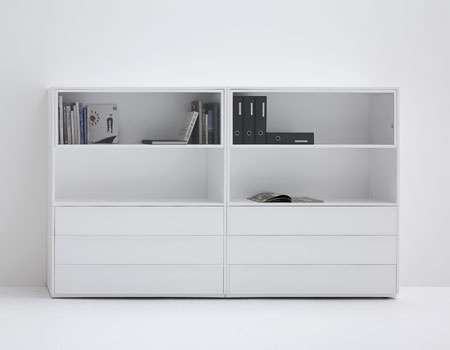 Whitecase a chest of drawers, MDF Italia