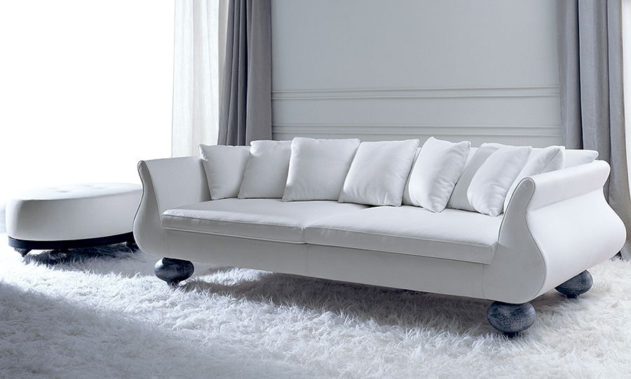 Pouf upholstered in leather or fabric Bobo, Ego