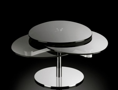 Cocktail table with base in steel Flamenco, Naos