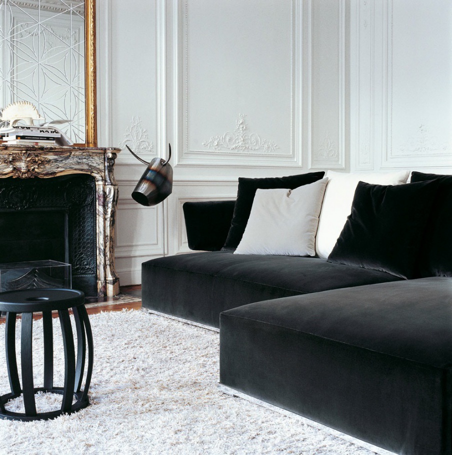 Corner sofa with a hidden frame, Amoenus - Maxalto