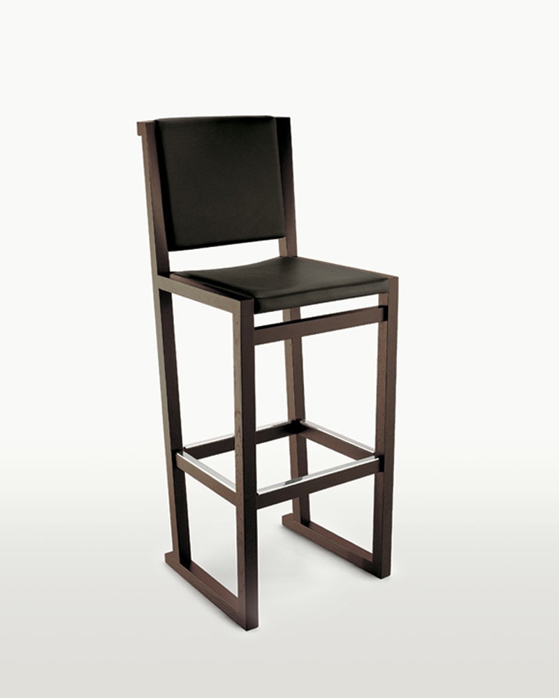 Musa bar stool on wooden frame, Maxalto