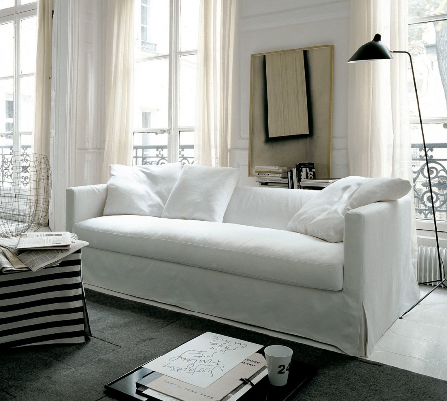 Two seater sofa in fabric, Simpliciter - Maxalto