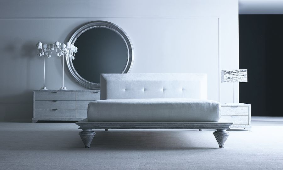 Bed upholstered in leather or fabric Rivolta, Ego