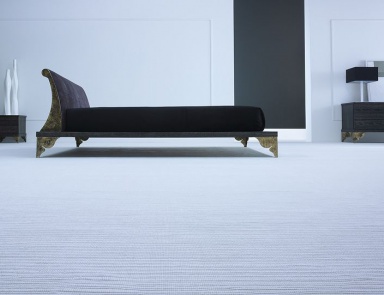 Bed upholstered in leather or fabric Aladino Ego