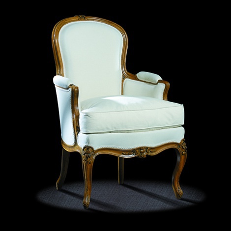 Armchair with a curved backrest, Massant