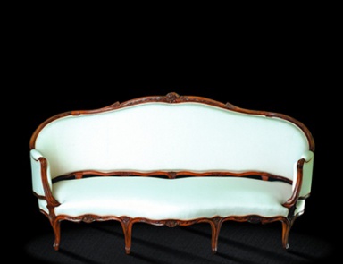 Semi-circular sofa in fabric, Massant