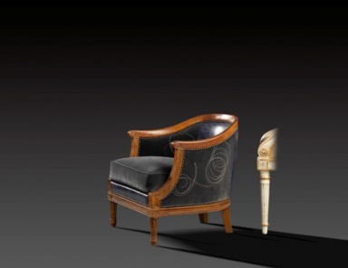 Armchair with a curved backrest, Massant