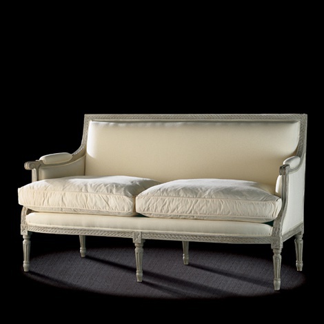 Double sofa on a frame of solid wood, Massant