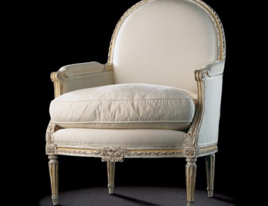 Armchair with a curved backrest, Massant