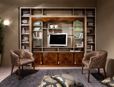 Bookcase with space for TV 800, Medea