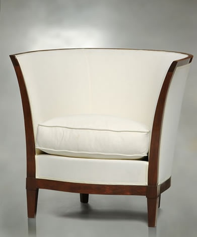 Chair with high back and armrests, Massant