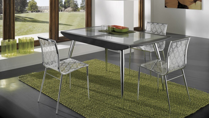 Chair 27U of plastic and metal, IdealSedia