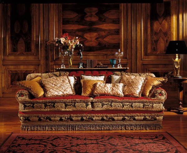 Two seater sofa with low backrest, Palmobili