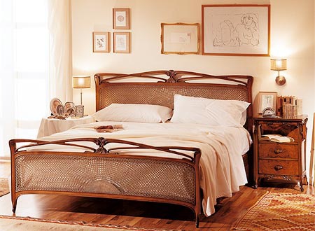 Bed with high headboard by Liberty, Medea