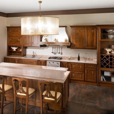 Kitchen (kitchen set) Rubino of walnut