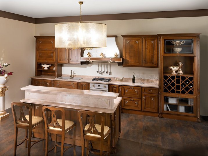 Kitchen (set for the kitchen) Only Wood, walnut Rubino 