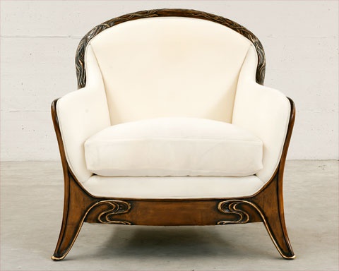 Armchair upholstered in fabric or leather Liberty, Medea