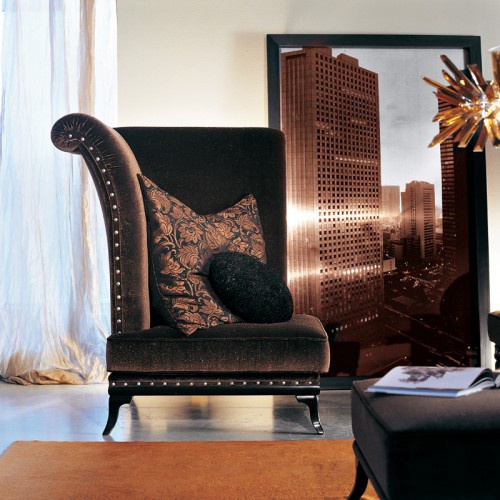 The high-backed chair C663, Bizzotto