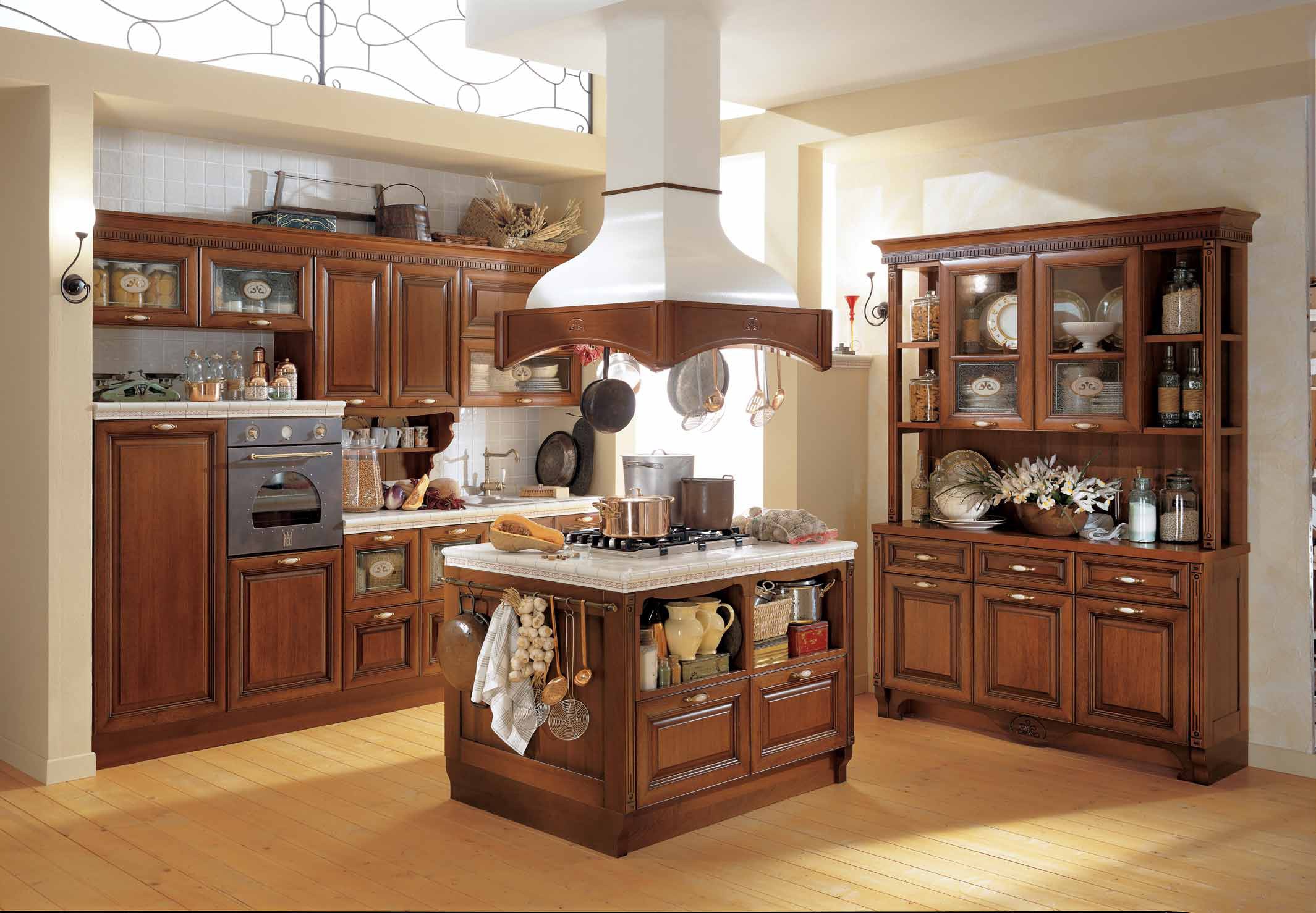  Kitchen  kitchen  set  made of solid wood veneer finish 