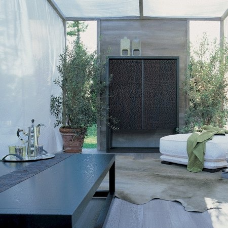 Wardrobe from the wood of the red rocks of Nairobi, Roche Bobois