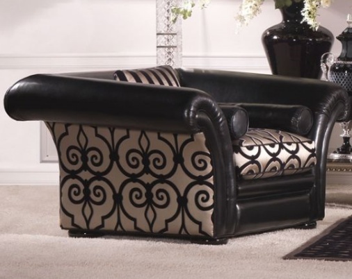 Chair with rounded armrests, armchair Eze - Zanaboni 