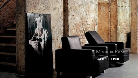 Chair-transformer on a frame of wood with leather or fabric upholstery Kon.Te Mussi